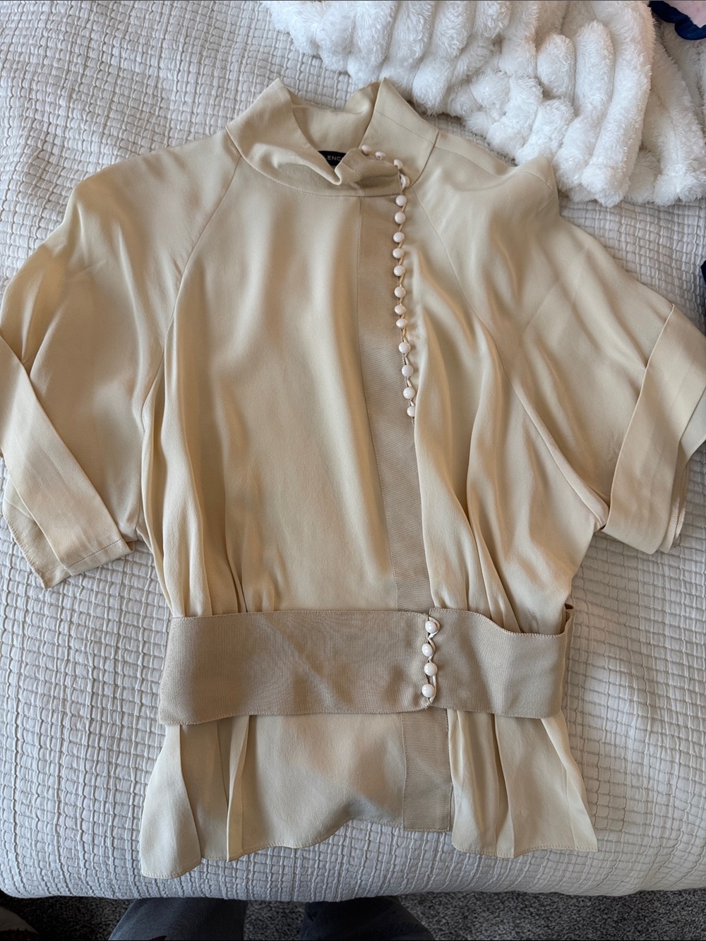 Vintage Balenciaga Silk Crepe Blouse